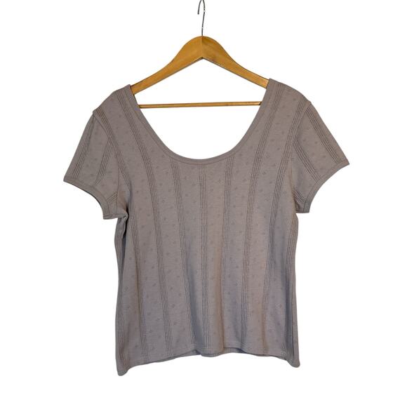 Madewell Light Gray Scoop Neck Blouse - Picture 7 of 9